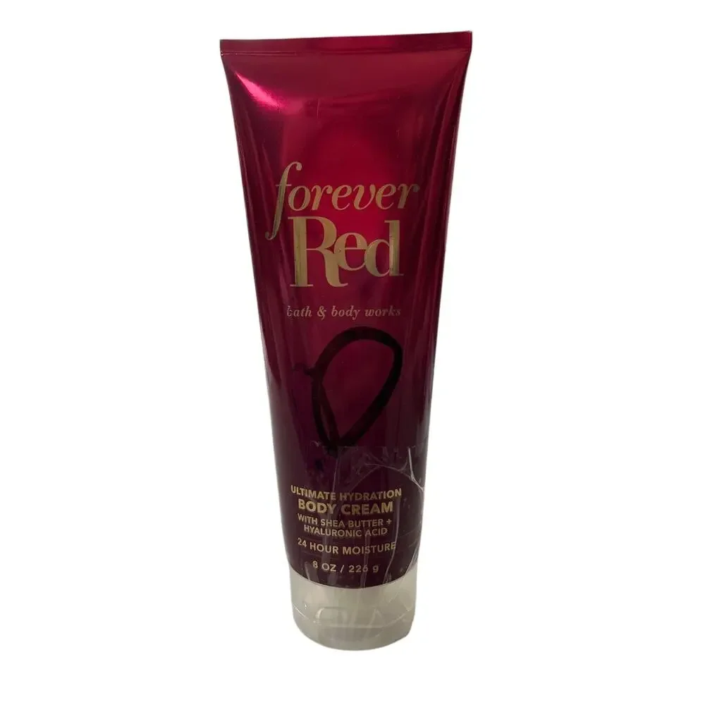 New Bath & Body Works Forever Red Body Cream Shea Butter Hyaluronic Acid 8oz